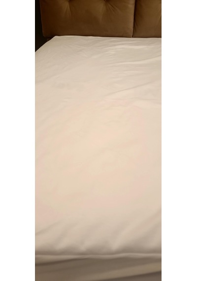 Yatak Koruyucu Çraşaf 160x200 Model Alez Fitted Full Kenar Sıvı Geçirmez El Yapım Beyaz