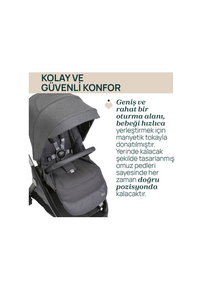 Bellagio Bebek Arabası Black Satin