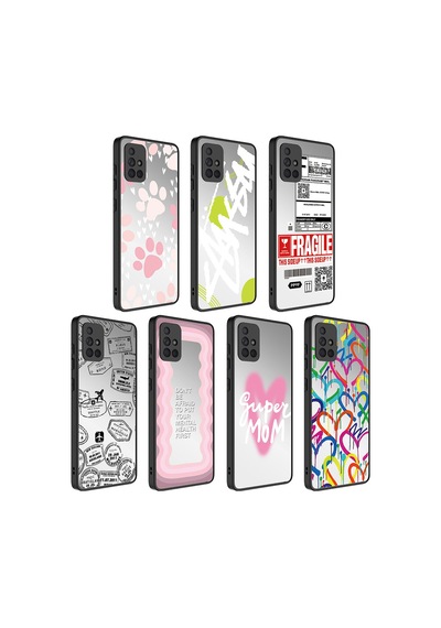 Noktaks - Galaxy Uyumlu A71 Uyumlu - Kılıf Aynalı Desenli Kamera Korumalı Parlak Mirror Kapak - Süper Anne - T26818 Süper Anne