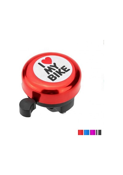 Impact Bisiklet Zili I Love My Bike Farklı Renklerde Zıl-137 Mat Siyah - Yeşil
