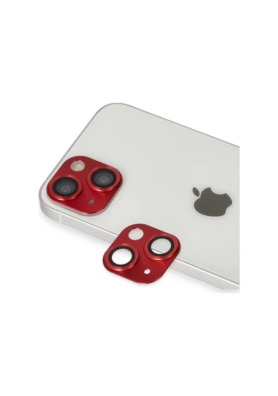 Apple İphone 13 Pers Alüminyum Kamera Lens - Kırmızı -