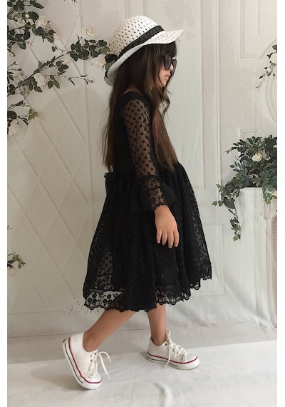 Mnk Baby & Kids Krem Şapkalı Dantelli Kız Çocuk Elbise 001 Mnk Baby & Kids Krem Şapkalı Dantelli Kız Çocuk Elbise 001