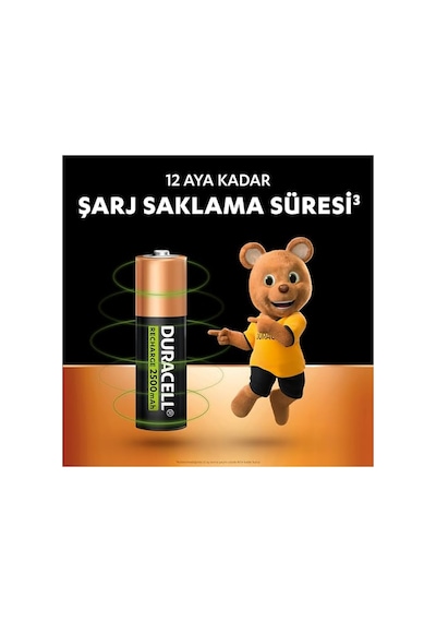 Duracell Şarj Edilebilir Aa Kalem Pil 2 Li Paket , 2500 Mah Nimh
