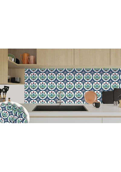 Tink Kendinden Yapışkanlı Metraj Çini Desenli Pvc Karo 30x30 Cm