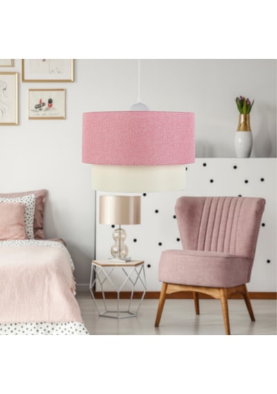 Pasta Tekli Pembe Dokuma Sarkıt Yatak Odası Çocuk Odası Genç Odası Salon Avize Pembe