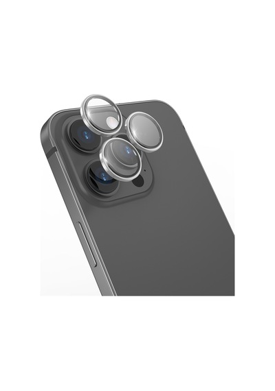 Apple Uyumlu   iPhone 14 Pro Max Go Des CL-10 Kamera Lens Koruyucu Gümüş