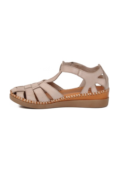 Pierre Cardin Bej Cırtlı Hafif Kadın Günlük Sandalet Pc-54522 Z