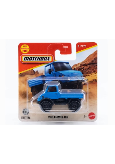 Matchbox Mercedes-benz Unimog 406 Mavi Siyah