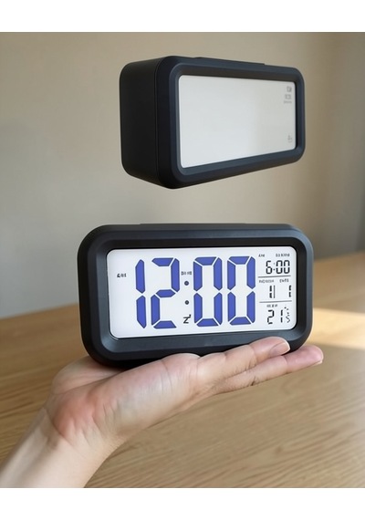 Dijital Masa Saati Lcd Ekranlı 4.3x15.1x7.7 Cm Çok Renkli