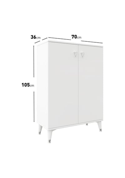 Simple Çok Amaçlı Dolap Mutfak Balkon Kiler Banyo Ayakkabılık Dolabı Beyaz Gümüş