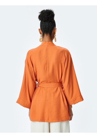 Koton Viskon Bol Kalıp Uzun Geniş Kollu Kemerli Şal Yaka Kimono Kiremit 5sak50108uw Kiremit Koton Viskon Bol Kalıp Uzun Geniş Kollu Kemerli Şal Yaka Kimono Kiremit 5sak50108uw Kiremit