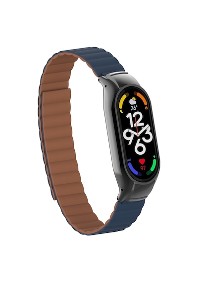 Xiaomi Mi Band 7 Uyumlu Krd-69 Zore Kordon-saks Mavi-kahverengi