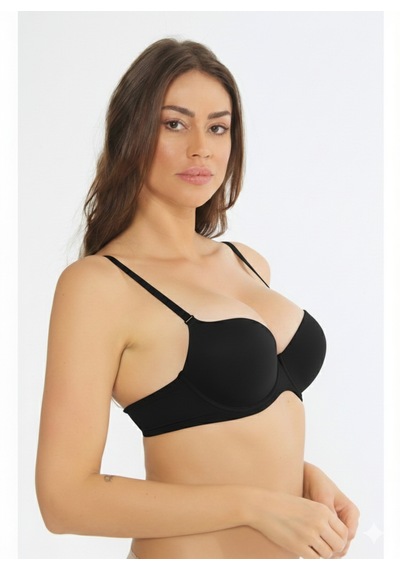 Missayza Çift Destekli Double Push Up Nurteks 1490 Sütyen siyah