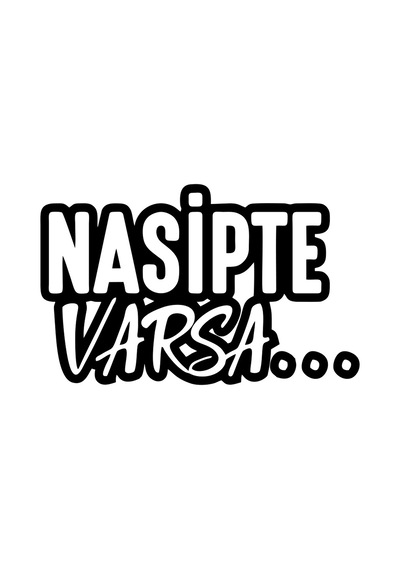 Nasipte Varsa Araba Sticker 17x17 Cm Siyah