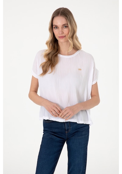 U.S. Polo Assn. Kadın Beyaz Bisiklet Yaka Tişört 50300776-VR013