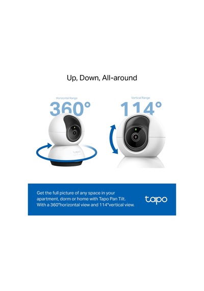 Tp-lınk Tapo Tc74 C230 , 3k, 5,0mpix, İç Mekan, Wifi, 12mt. Gece Görüşü, 360 Dönüş, İki Yönlü Ses Güvenlik
