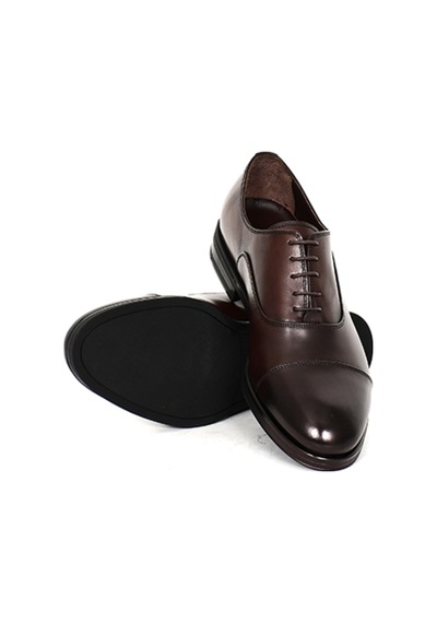 Hakiki Antik Deri Oxford Model Erkek Ayakkabı - Tuna 5305 Kahverengi