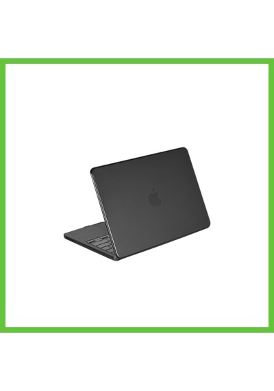 Bezos Macbook Neo Şeffaf Macbook Kapak - Siyah Dmc