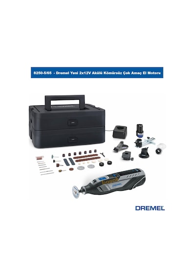Dremel 8250-5/65 Yeni 2x12v Akülü Kömürsüz Çok Amaç El Motoru F0138250jf