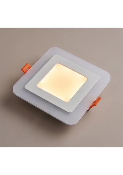 Kare Sıva Altı Led Spot Aydınlatma 6 Watt Çift Renk 3 Kademe Kırmızı Günışığı Gece Lambası Armatür