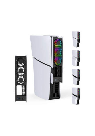 Ps5 Slim Ve Pro Uyumlu Rgb Li Soğutucu Fan Jys-p5228