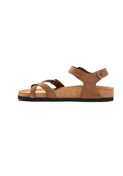 Comfortfusse Gabriella - Kadın Ortopedik Hakiki Deri Sandalet Kum