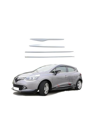 Renault Clio 4 Hb Krom Kapı Çıtası 4Prç Paslanmaz Çelik