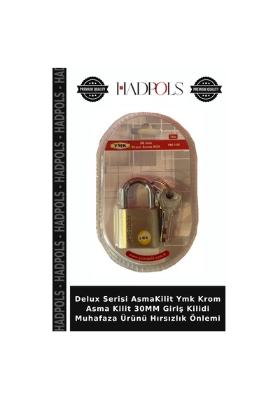 Delux Serisi Asmakilit Ymk Krom Asma Kilit 30mm Giriş Kilidi Muhafaza Ürünü Hırsızlık Önlemi