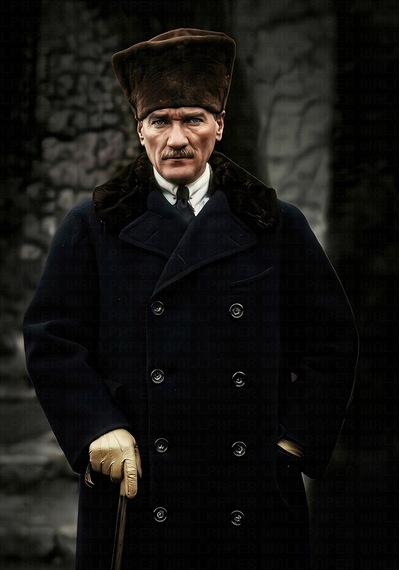 Mustafa Kemal Atatürk 70x100 Cm Poster Duvar Kağıdı 03 Çok Renkli