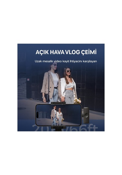 Kablosuz Tüylü Siyah Yaka Mikrofonu Type-c İos Uyumlu 2 Li Set Tak Çalıştır Siyah Siyah