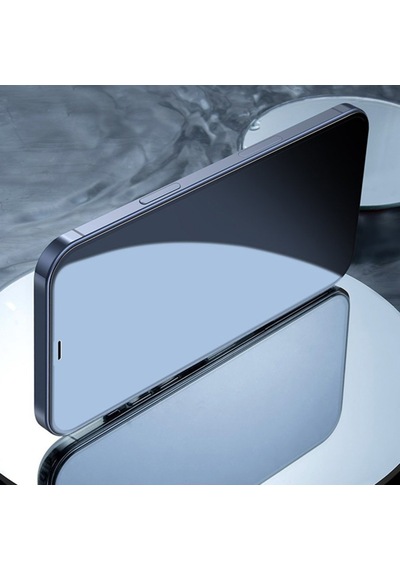Baseus Apple Uyumlu   iPhone 12 Pro Max 3D Full Tempered Cam Ekran Koruyucu Siyah
