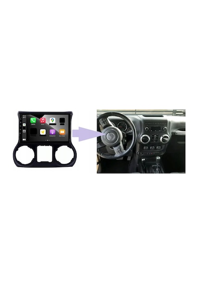 Jeep Wrangler-rubicon Android Multimedya Sistemi 4-64 For-x 2011-2014 Ön Kayıt Kamera  9"