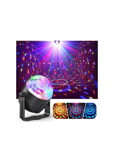Led Kristal Küre Disko Topu 3 Renk Renkli