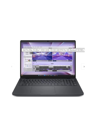 Dell Pro Max MC16250-202 Ultra 7 255H 64 GB 1 TB SSD RTXPRO500 16" W11P Dizüstü Bilgisayar