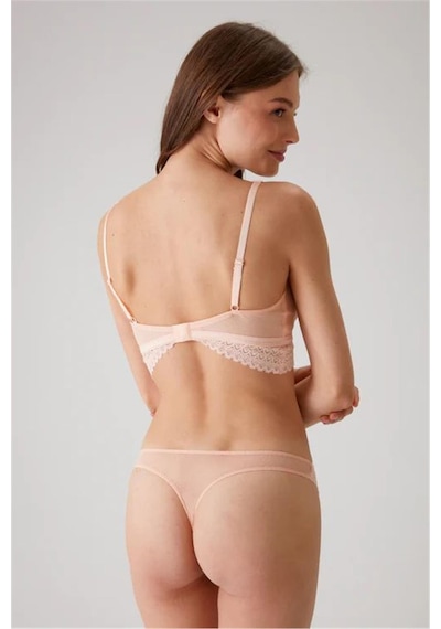 Pierre Cardin 4833 Kadın Bralet Sütyen Tanga Külot Takım-somon Pembe