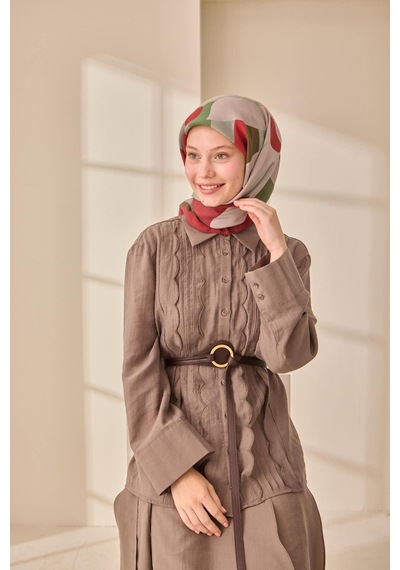 Silk Home Aura Eşarp 140001-04 Bordo, Haki, Çağla Vizon,kırmızı, Gri