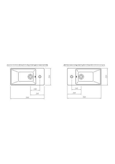 Kale Eternal Tezgah Üstü Lavabo 50 x 25CM 7113459800