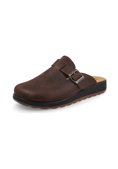 Terlik/ Panduf Ev Erkek 52 722 Ul Fly Flot Leather Man Slıpper 2507-dark Brown 2507-dark Brown