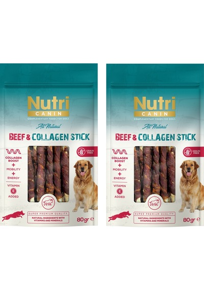 Nutri Canin Sığır Eti Sargılı Kolajen Çubuk Tahılsız Köpek Et Ödülü 80 G X 2 Adet