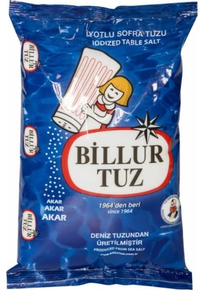 Billur Tuz İyotlu Sofra Tuzu 1500 G