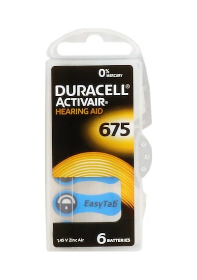 Duracell 675 Numara Düğme Kulaklık Pili İşitme Cihazı İçin 6'Lı