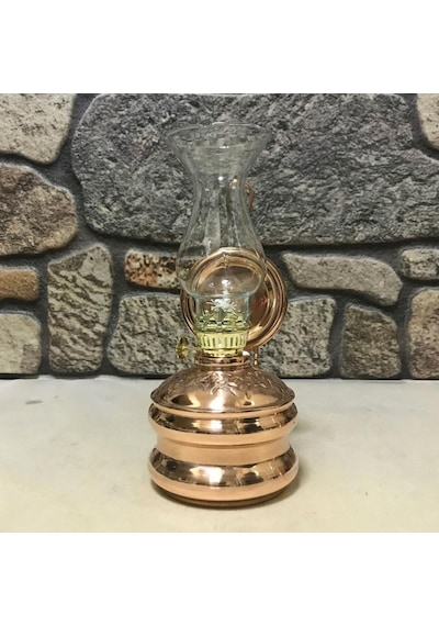Aynalı Gaz Lambası Küçük Boy, G10331 Bakır