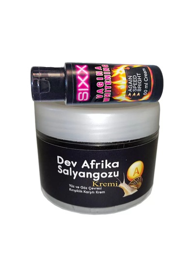 Giant Anti-yaşlanma Cilt Kremi Dev Afrikasalyangozu 100ml + 1sıxx Renk Ton İçin Kadın Vajinakremi 60 Ml