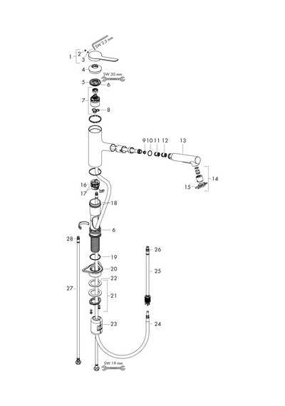 Hansgrohe Zesis M33 150 2 Jet Tek Kollu Eviye Bataryası Satin Siyah