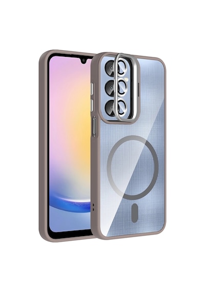 Galaxy Uyumlu A25 Kılıf Standlı Ve Kamera Lens  M-safe Şarj Özellikli Zore Etro Kapak Çok Renkli
