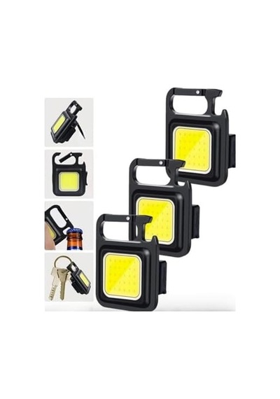 Adet Led Anahtarlıklı Metal Kasa El Şişe Açacağı Usb Li Şarj Edilebilir Cep Boy Cob 800mah Genel