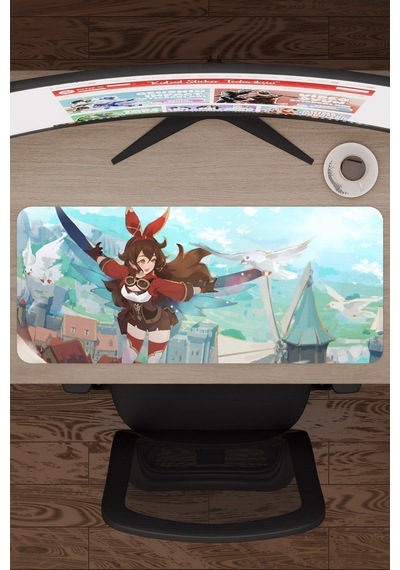 Amber Genshin Impact Anime Gacha V4 - 70x30 Xl Gaming Mouse Pad Fare Altlığı