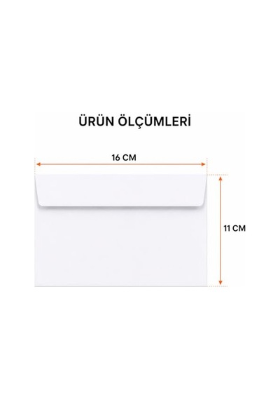 Orret Home 100 Adet Kendinden Yapışkanlı Beyaz Mektup Zarfı, Tutkallı Kapaklı Zarf, Davetiye Tebrik Kartı Para Evrak Posta Gönderim Ofis Okul Zarfı, Düğün Davetiyesi Not Kartı İçin, 16x11 Cm