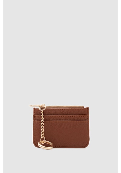 Shule Bags Nook Fermuarlı Charm Kartlık Camel