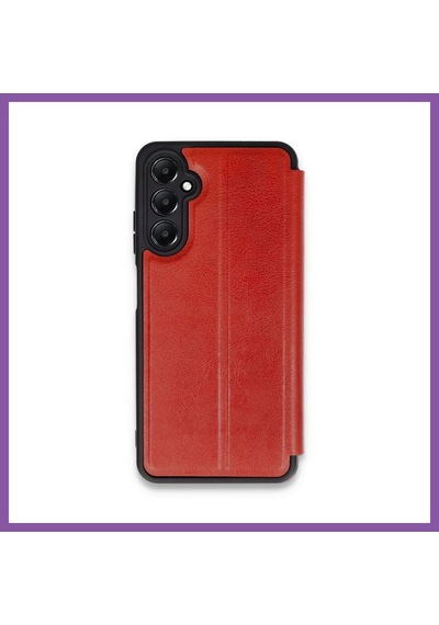 Bezos Samsung Galaxy A55 5g Uyumlu Kılıf Flip Cover - Kırmızı Bzoshb